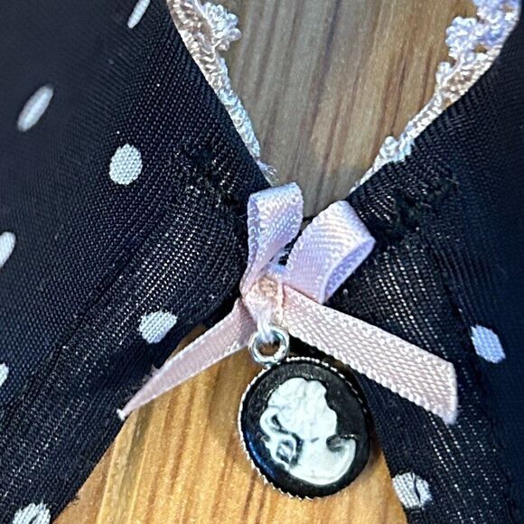 NWOT Jessica Simpson Black White Polka Dot Lace Bra - 34C - Picture 2 of 7